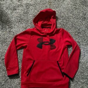Under Armour Red and Black Hoodie, boys Medium